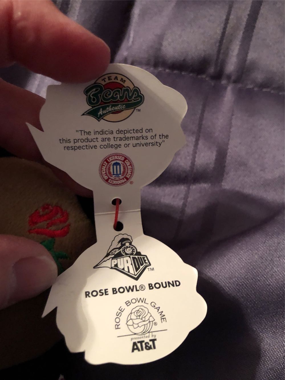 Purdue 2000 Rose Bowl Bear  plush collectible [Barcode 681329010828] - Main Image 2