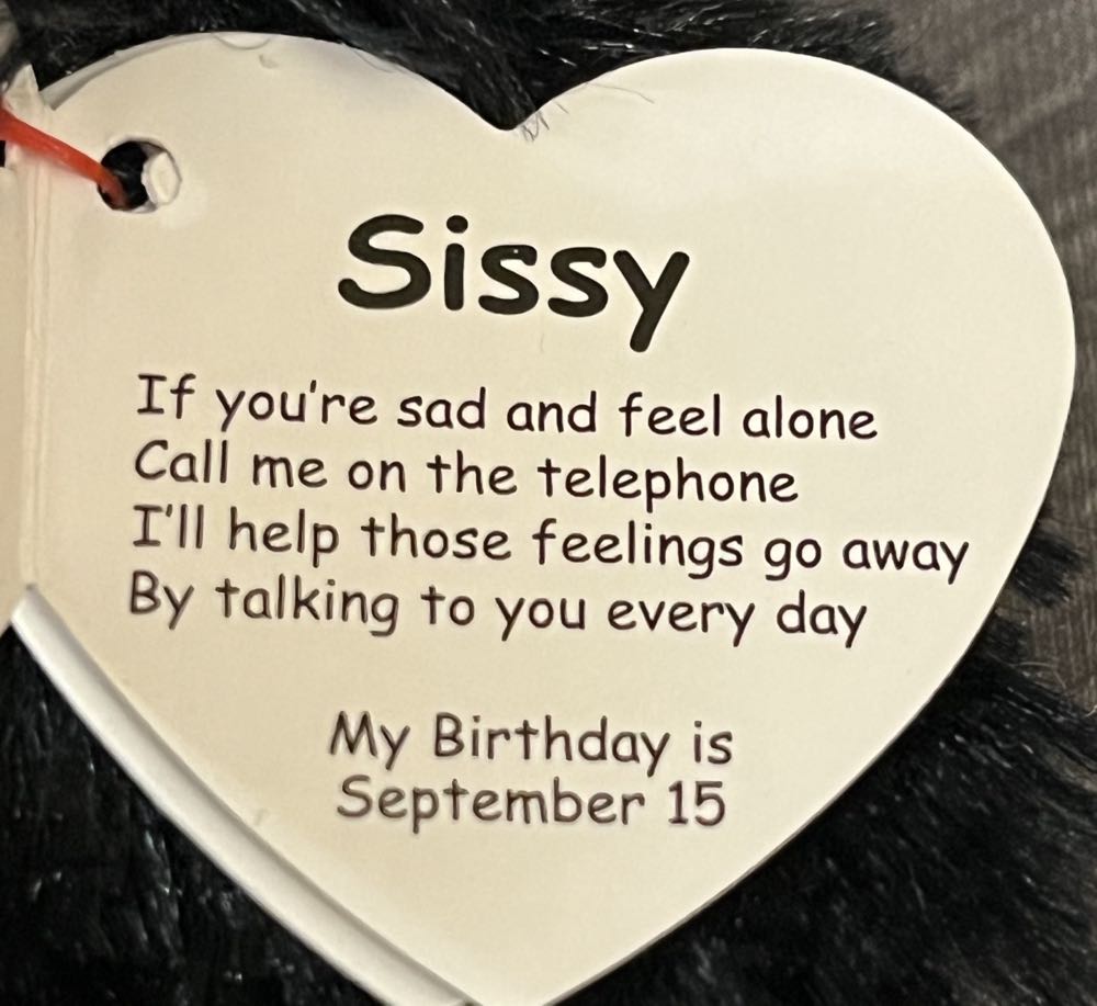 Sissy The Dog  (United States) plush collectible [Barcode 008421365708] - Main Image 2