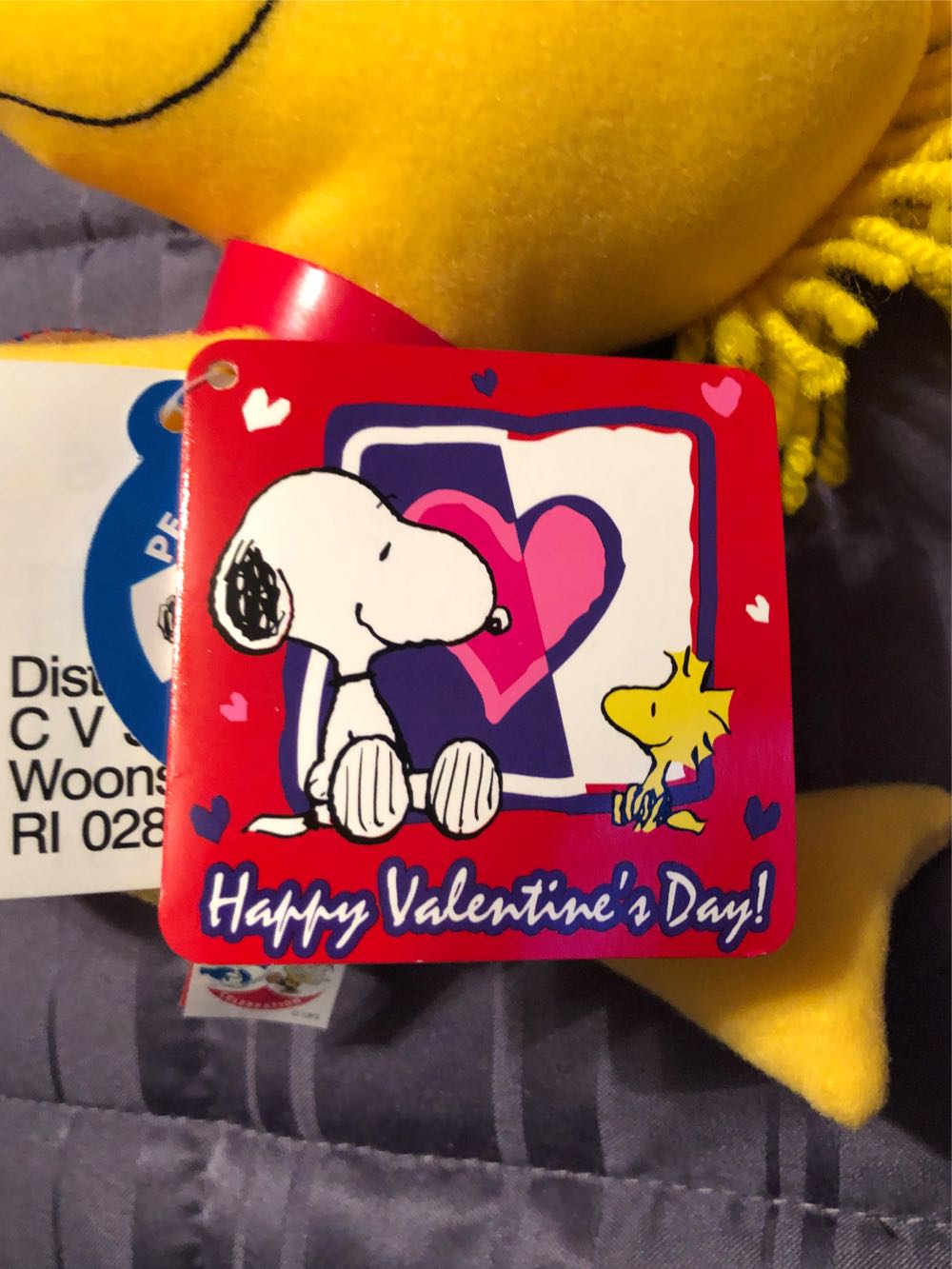 Woodstock Valentine Squeaker  plush collectible [Barcode 020809336148] - Main Image 2