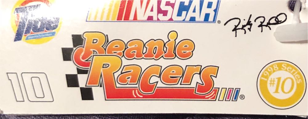 Ricky Rudds Tide #10 Nascar Car Shaped Beanie Racers Vintage With Tags  plush collectible [Barcode 615867001727] - Main Image 3