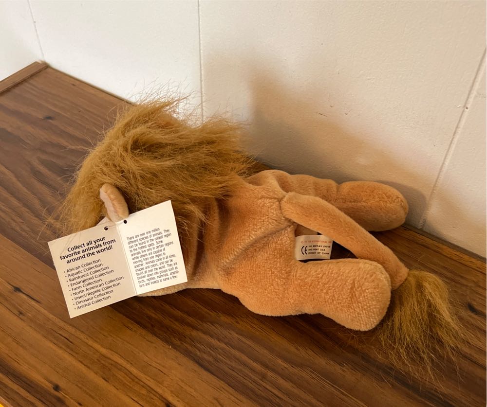 Nature Bean Buddies Lion  plush collectible - Main Image 2