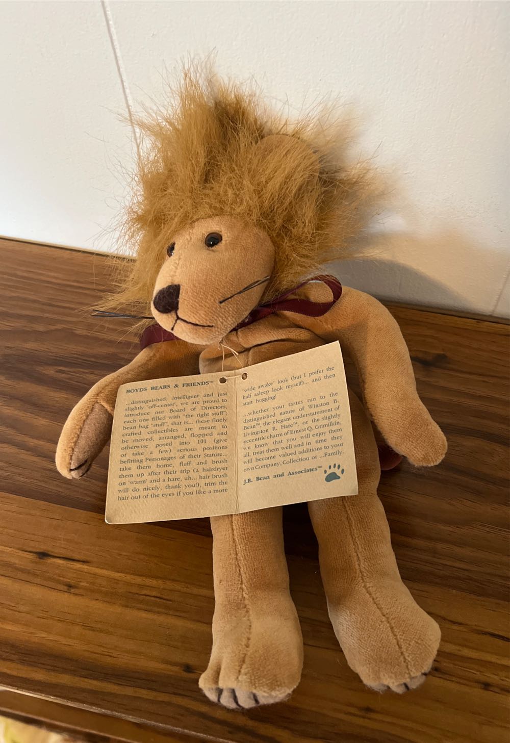 Boyds Bear Lion  plush collectible - Main Image 3
