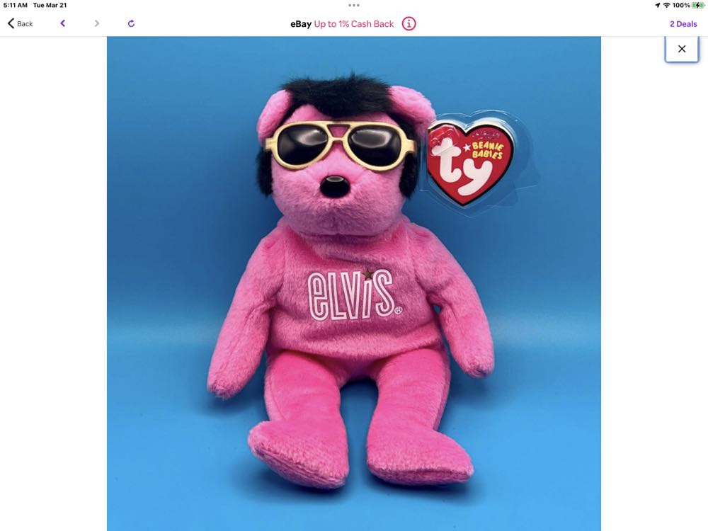 MouseToys Eeyore Mini Bean Bag 9”