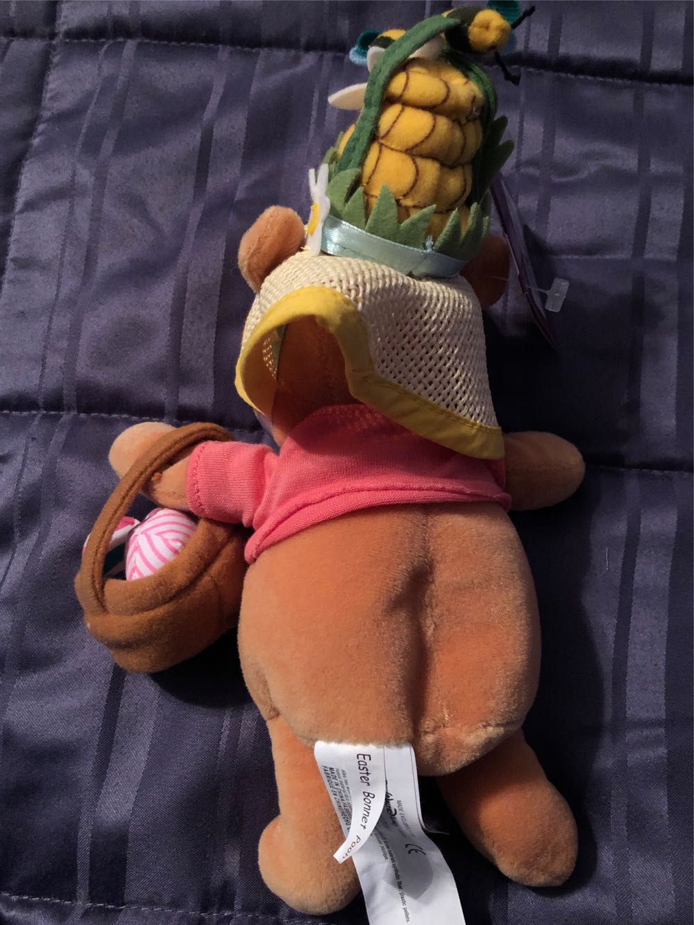 Easter Bonnet Pooh 8” Mini Bean Bag  plush collectible [Barcode 417239211891] - Main Image 2