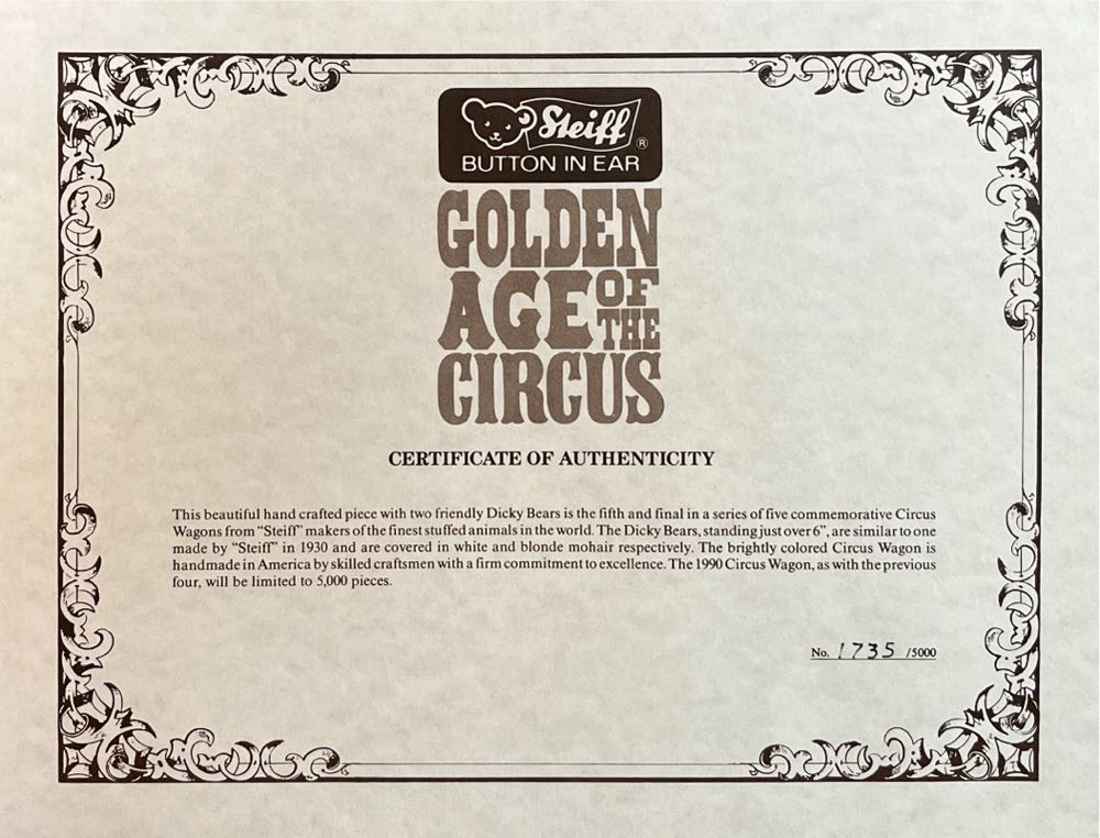 Steiff Bears In Cirus Wagon  (United States) plush collectible - Main Image 2