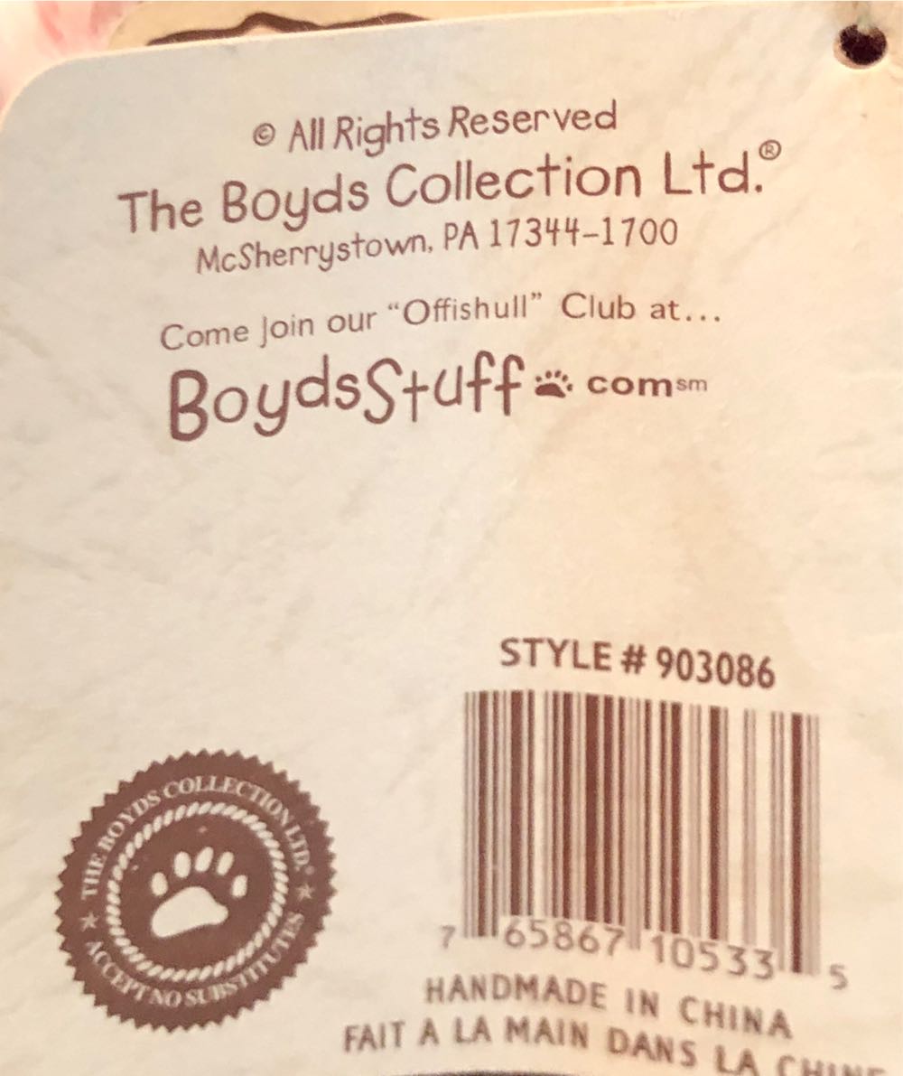 Boyds Nicholas  plush collectible [Barcode 765867105335] - Main Image 3