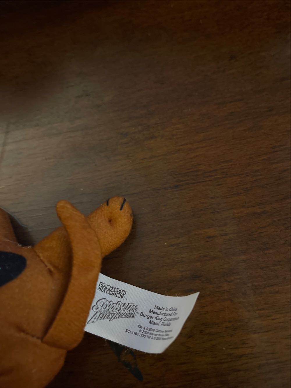 Burger King Cartoon Network “ Scooby”  plush collectible - Main Image 2