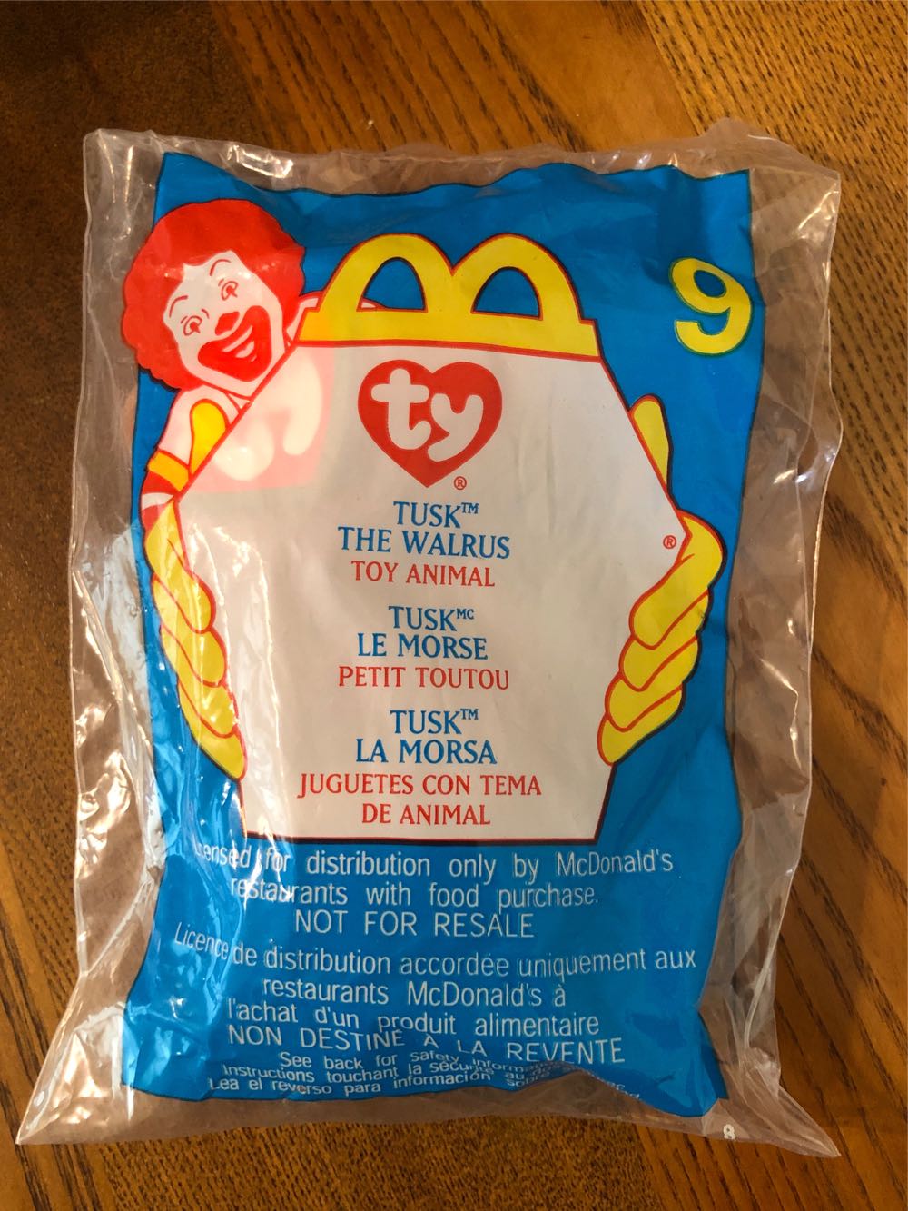 Tusk The Walrus McDonald’s TY  plush collectible - Main Image 2