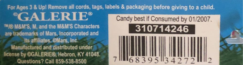 **Green M&M’s As Bunny  plush collectible [Barcode 768395342722] - Main Image 3