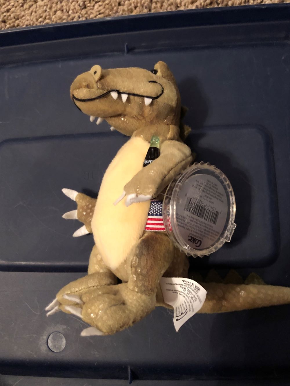 Coke Brand Coca Cola Alligator Bean Bag Plush Doll New  plush collectible [Barcode 715429201449] - Main Image 2