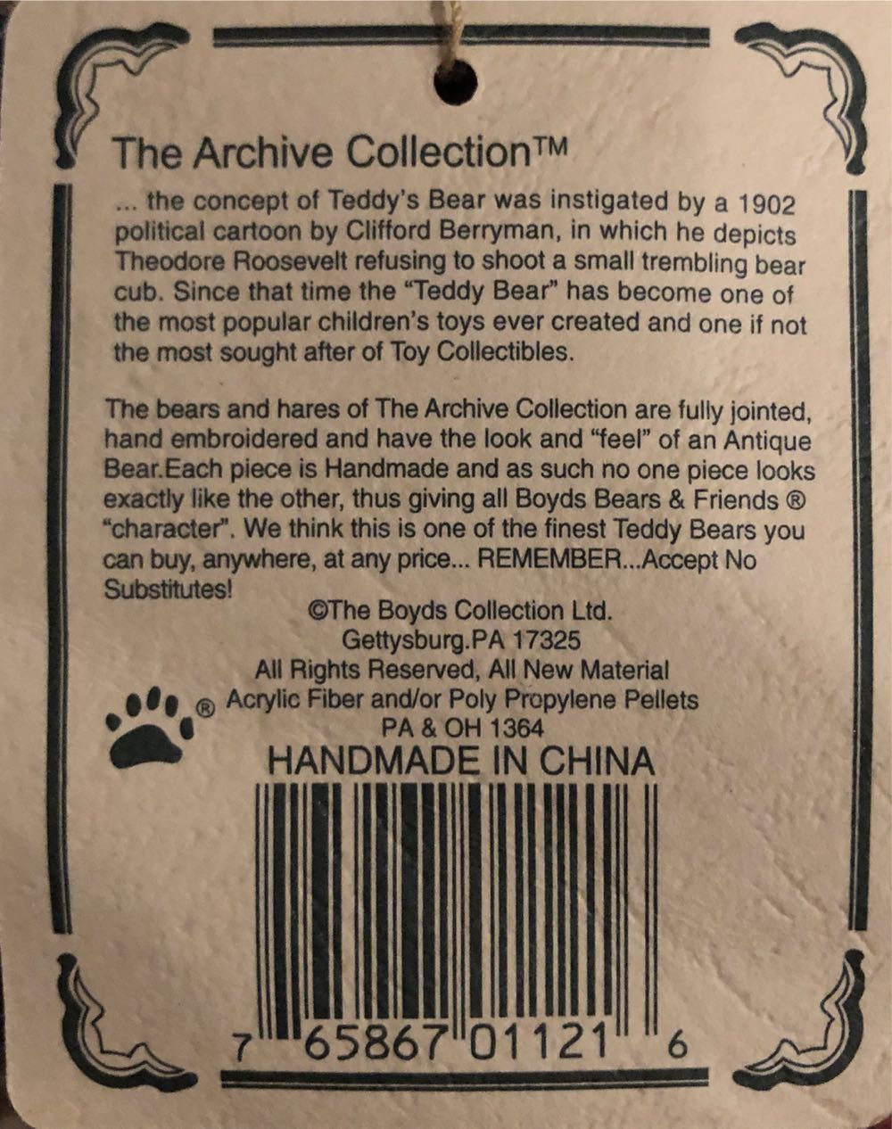 Boyd’s Bears Lizzie Wishkabibble Day Teddy Bear Collectors Edition Boyds Bears ”lizzie Wishkabibble” 10” Jointed With Tags Book #50002 10” & W Signed Tag Collection New ~ W Hat Poseable W Tags Archive Free Nwt Special Event Vintage Mint W Book 11” 50002 W  plush collectible [Barcode 765867011216] - Main Image 4
