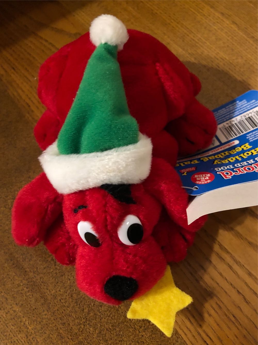 Dog Christmas Clifford The Big Red Dog Beanbag Pals Bone Scarf 5” Scholastic Holiday 2 Stuffed  plush collectible [Barcode 054682242418] - Main Image 2