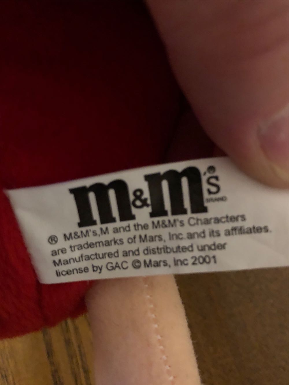 Lot Of 2 M&m’s Plush Blue Hippie With Guitar & Red Christmas Reindeer 2002  plush collectible [Barcode 768395224639] - Main Image 4