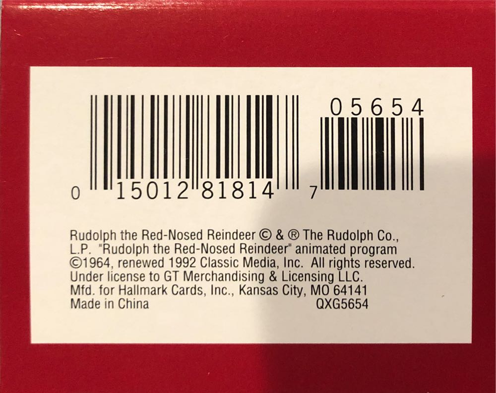 Hallmark Rudolph And Santa 40th Anniversary Light Ornament  plush collectible [Barcode 015012818147] - Main Image 3