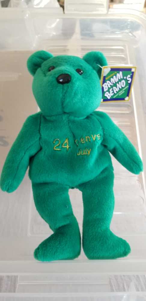 Bam Beanos ken Griffey Jr. Denver green #24  plush collectible [Barcode 616132105003] - Main Image 1