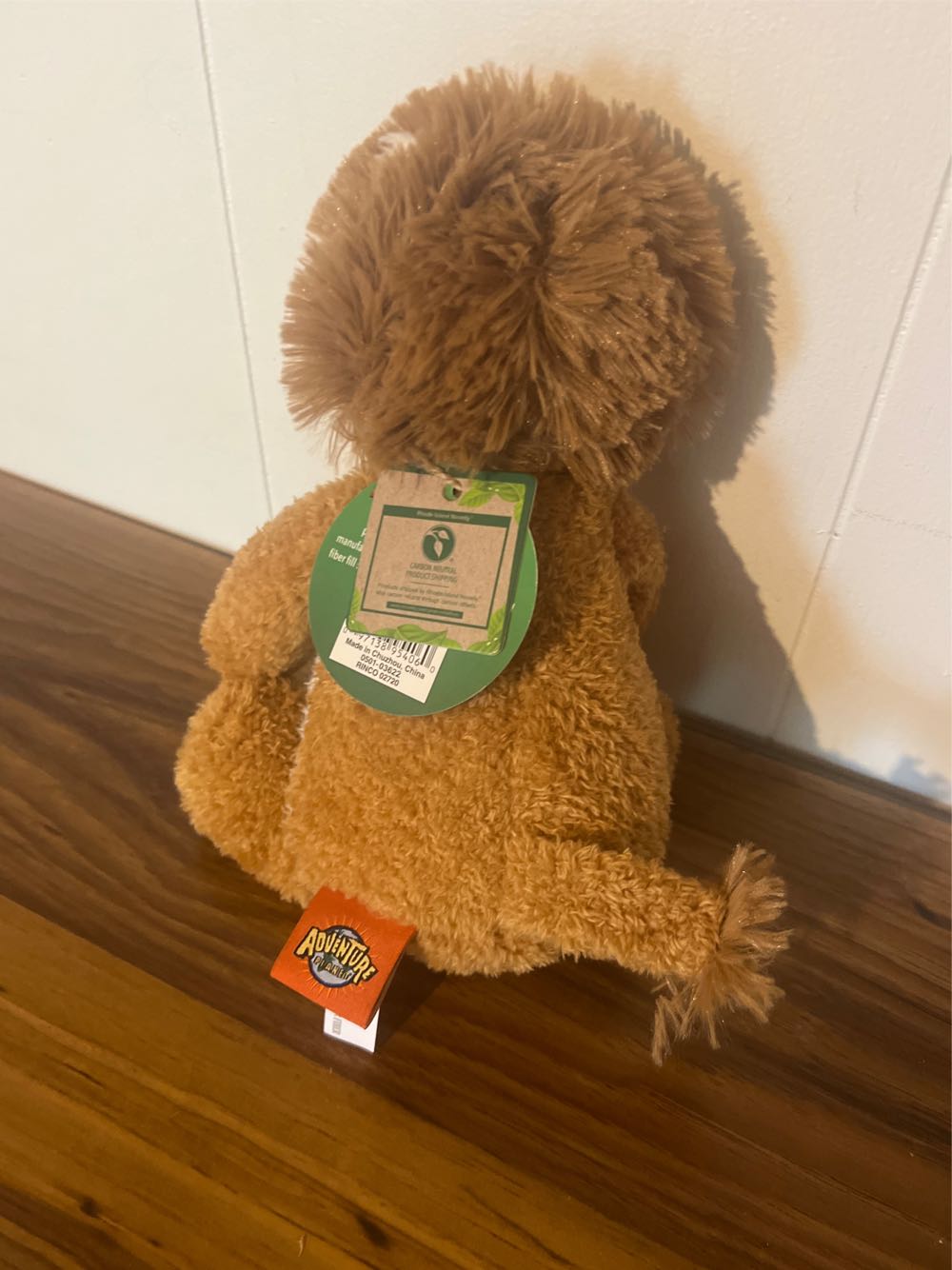 Rhode Island Novelty 8” Earth Safe Scruffy Lion 1 Piece  plush collectible [Barcode 097138954060] - Main Image 3