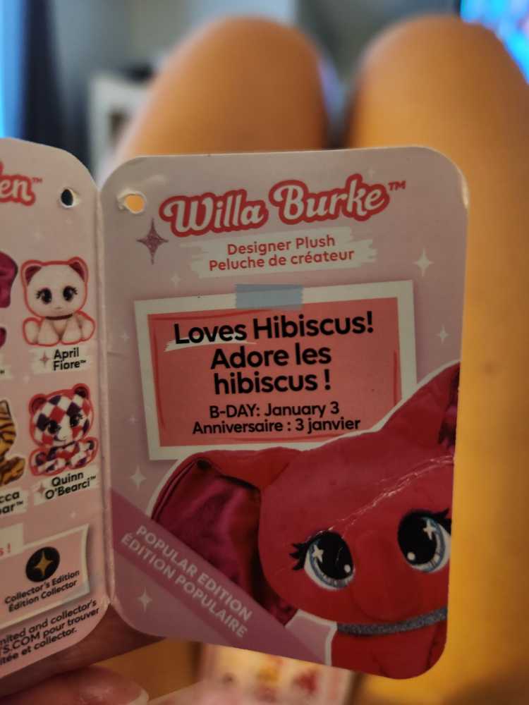 Willa Hibiscus - Gund P.lushes Designer Fashion Pets Willa Burke Elephant Premium Stuffed Animal Pink 6”  plush collectible [Barcode 778988431382] - Main Image 2