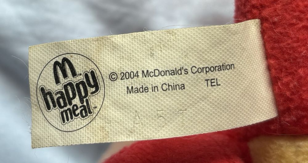 Neopets Red Techo McDonalds Happy Meal Toy 2004 (Australia) plush collectible - Main Image 4