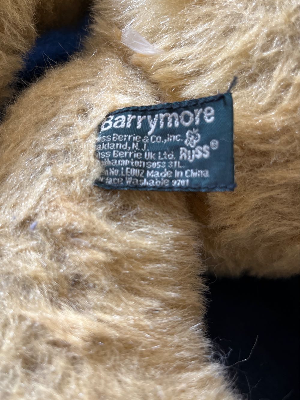 Russ “Barrymore” Jointed Teddy Bear  plush collectible - Main Image 3