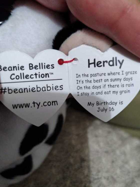 Herdly the Cow  plush collectible [Barcode 008421412877] - Main Image 3