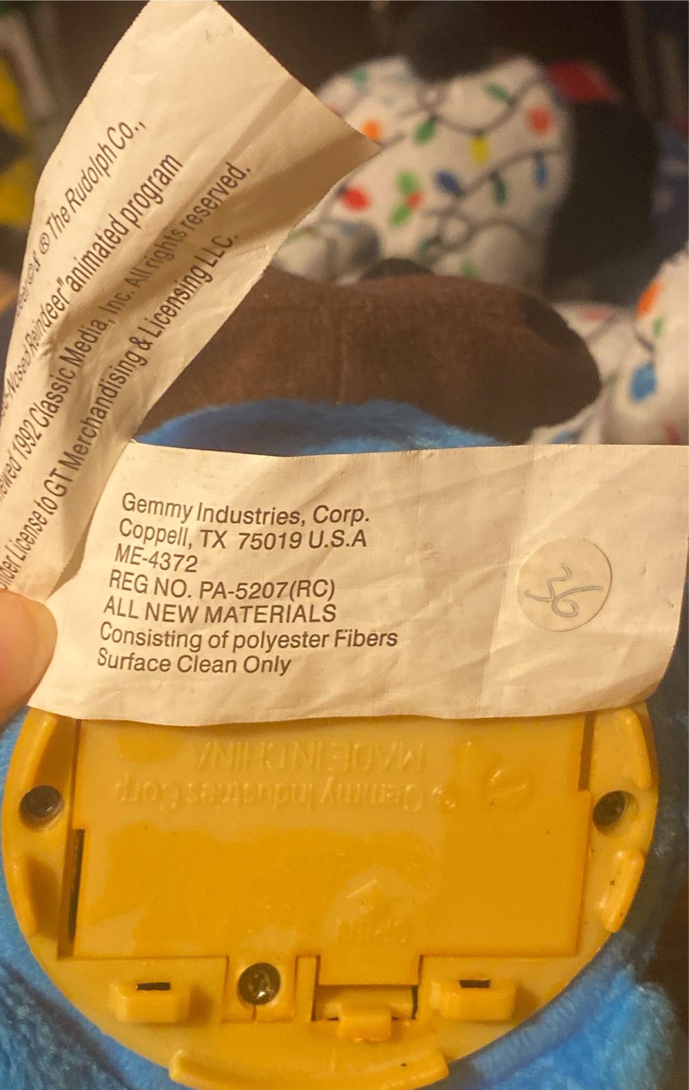 Rudolph The Red Nosed Reindeer Animated Yukon Cornelius  (United States) plush collectible [Barcode 086786158418] - Main Image 4