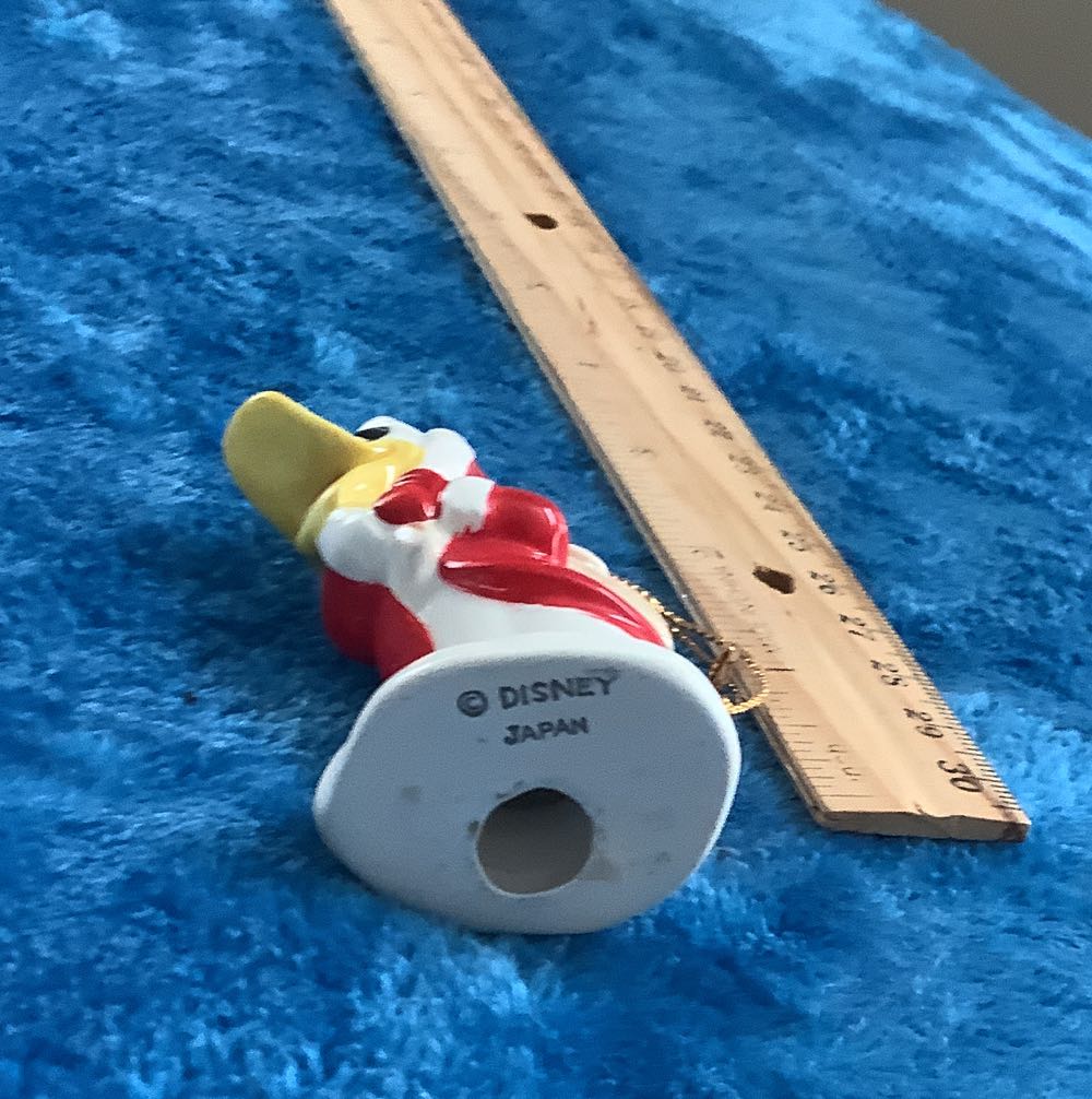 12) Donald Duck Christmas Santa Suit Ornament 80’s  plush collectible - Main Image 3