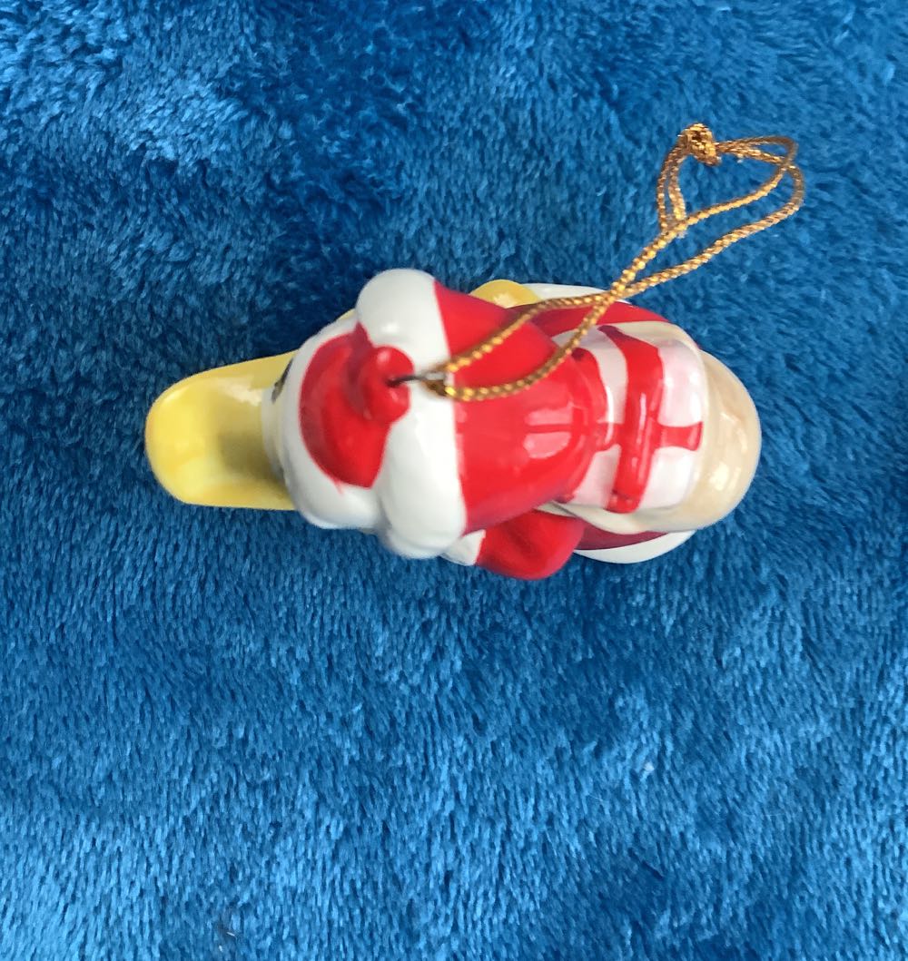 12) Donald Duck Christmas Santa Suit Ornament 80’s  plush collectible - Main Image 4