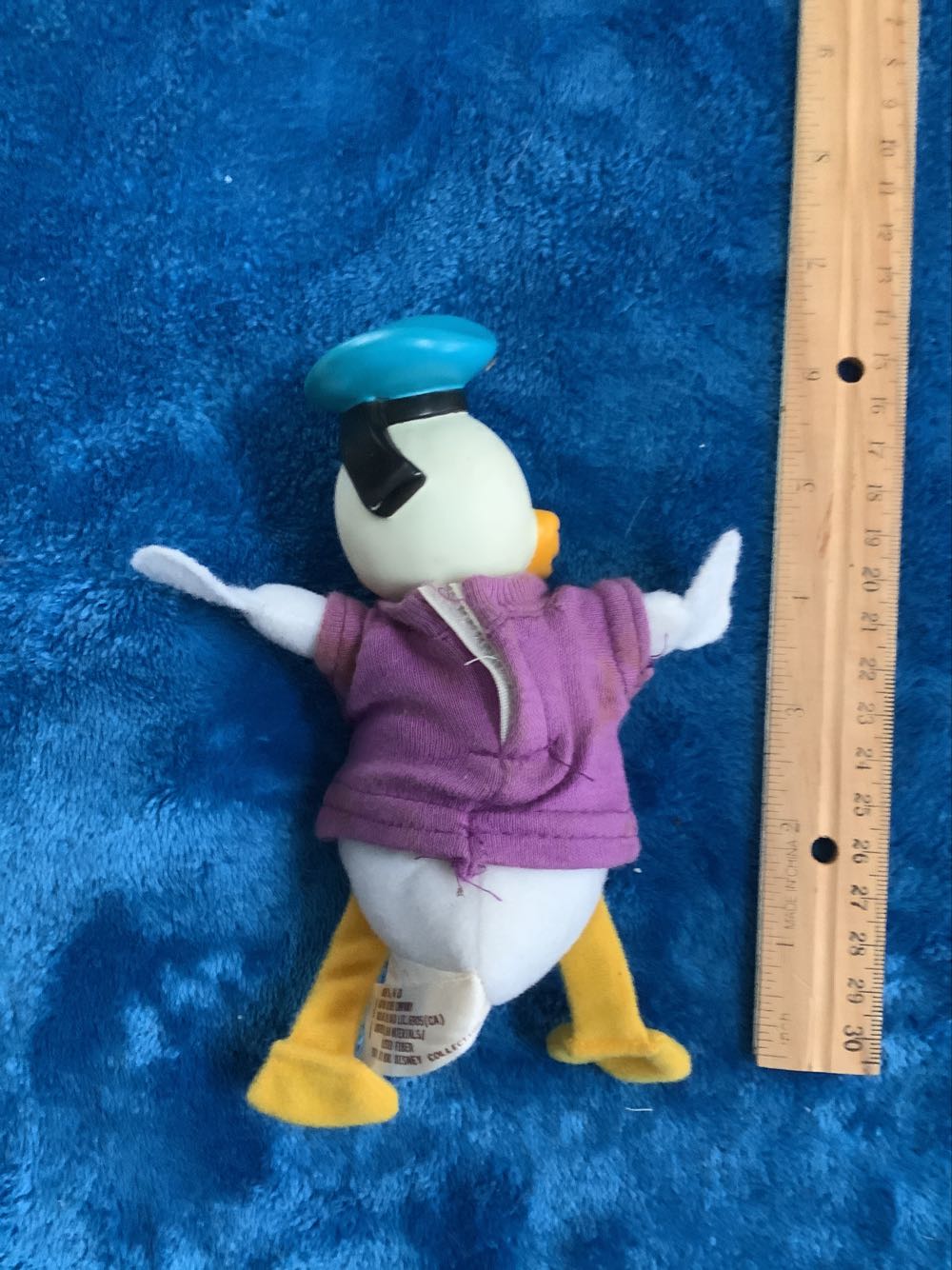 24) Small Vintage Donald Duck Plush With Plastic Head  plush collectible - Main Image 2