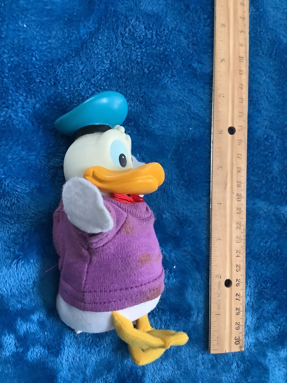 24) Small Vintage Donald Duck Plush With Plastic Head  plush collectible - Main Image 3