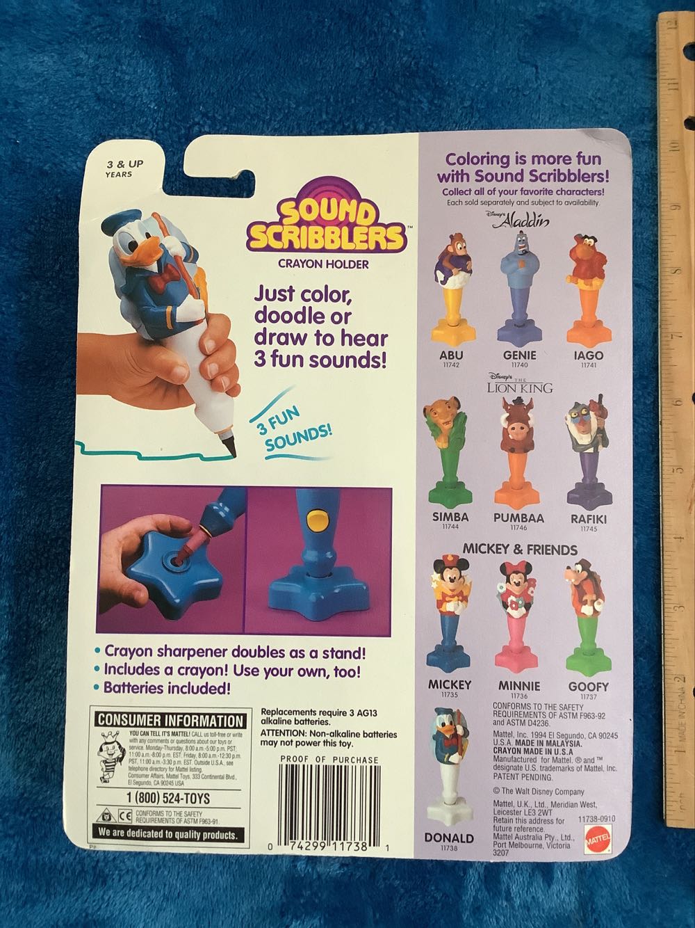 26) Donald Duck Sound Scribblers Pen  plush collectible - Main Image 2