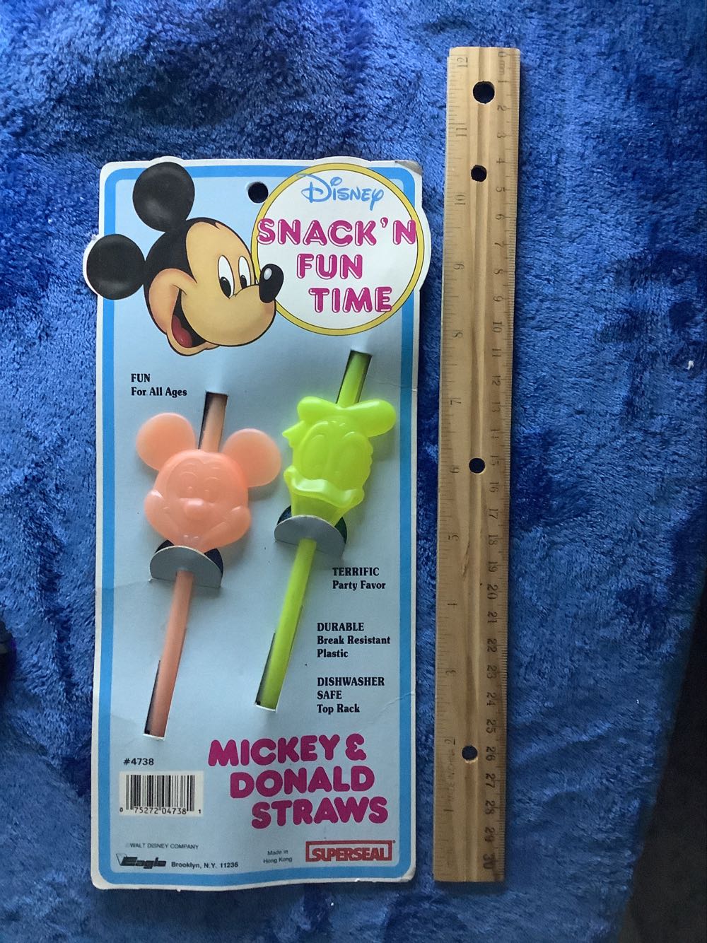 133) Official Vintage 70’s Toy Blow up Inflatable Walt Disney~ Donald Duck World Large