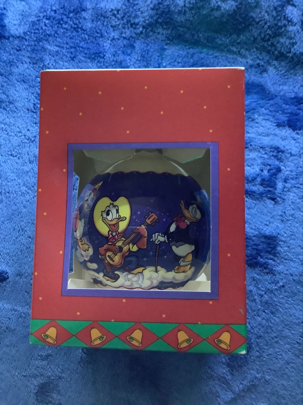 60) It’s A Small World Holiday 1994 Vintage Donald Duck Disney Christmas Ball Ornament!  plush collectible [Barcode 417034642630] - Main Image 4