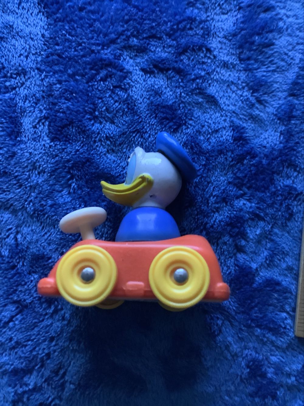 66) Vintage Disney ILLCO Little People Donald Duck In Car 1989  plush collectible - Main Image 2