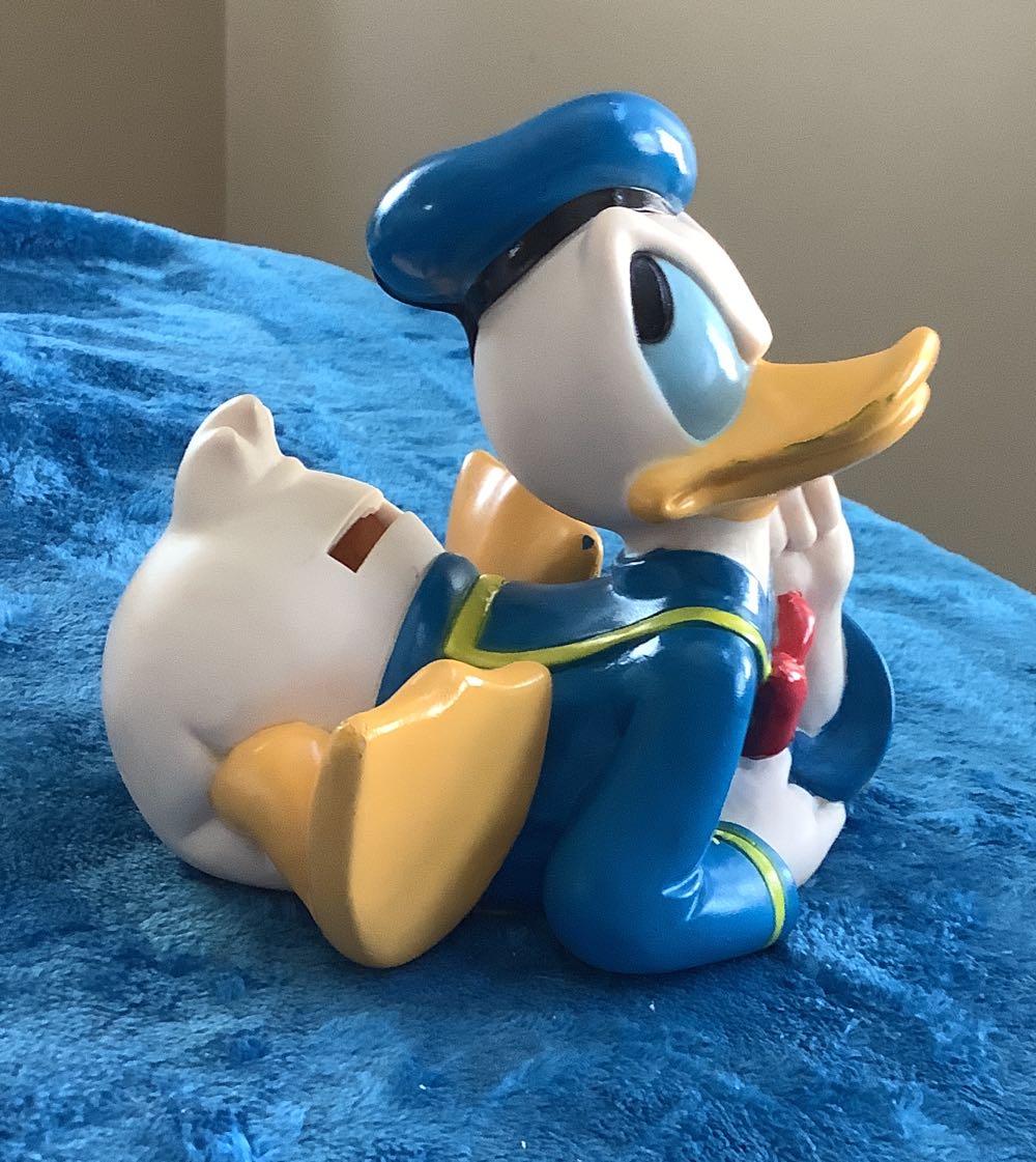 86) Donald duck plastic/rubber bank monogram international Inc. Disney  plush collectible - Main Image 2