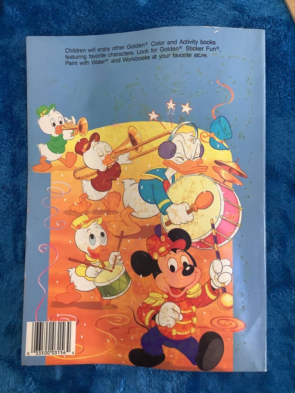 88) Walt Disney’s Mickey Mouse And His Friends Vintage Color Book A Few Pages Colored  plush collectible [Barcode 033500031564] - Main Image 2