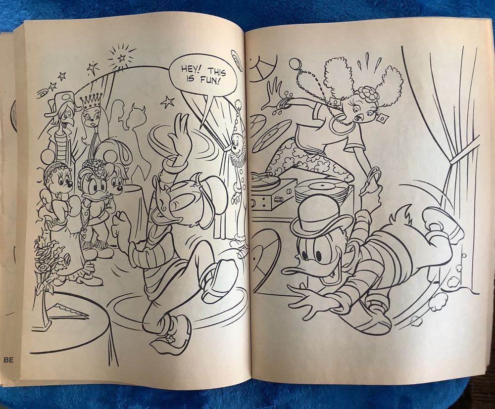 88) Walt Disney’s Mickey Mouse And His Friends Vintage Color Book A Few Pages Colored  plush collectible [Barcode 033500031564] - Main Image 4