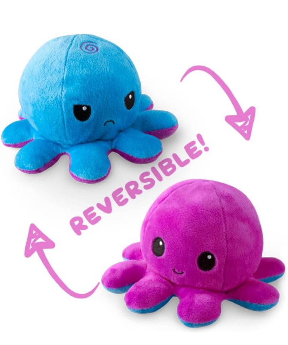 TeeTurtle - The Original Reversible Octopus Plushie - Purple + Blue plush collectible - Main Image 1