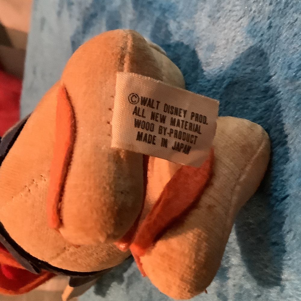 98) 1950s Rare Donald duck cough eyes hands and feet stuffed with wood very rare  plush collectible - Main Image 3