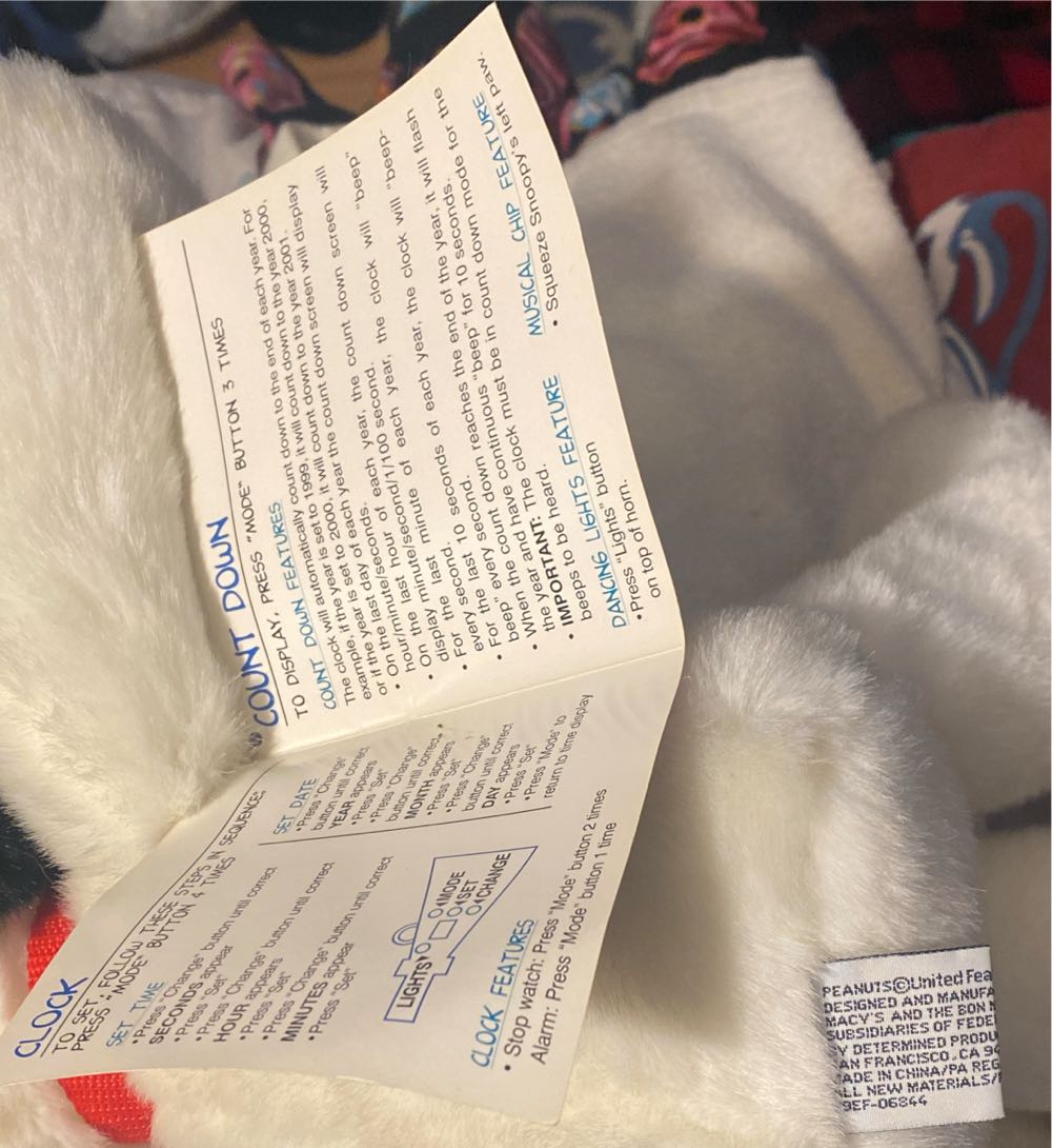 Snoopy Millennium Macys Original Snoopy Doll Millennium Macy’s Jester Peanuts Vintage Macy’s Snoopy New Years Eve Millennium Jester New Limited Edition Nwt Exclusive W Tag 1999  (United States) plush collectible [Barcode 636206160936] - Main Image 4