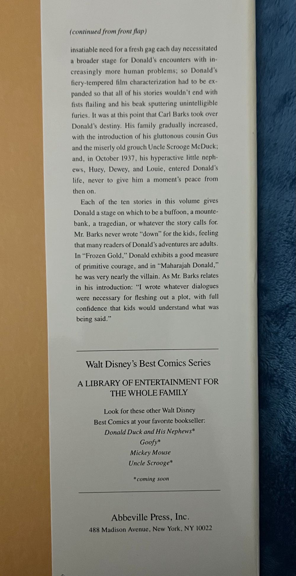 138) Walt Disney Donald Duck Comic Carl Banks 1987 Hardcover Book  plush collectible - Main Image 3