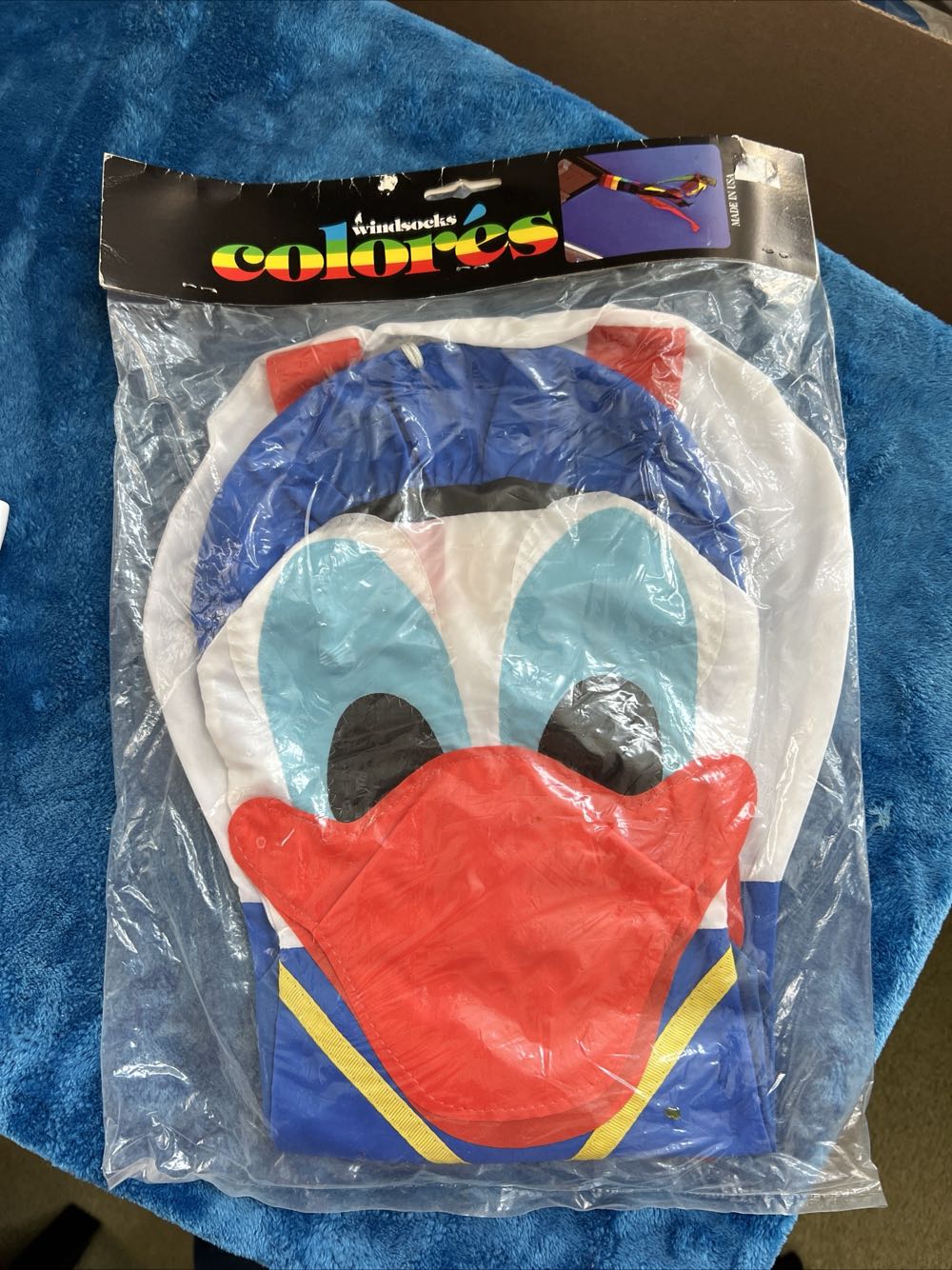 141) Donald Duck Vintage Wind Sock Made By Colores 45” Tall Brand New Never Open  plush collectible - Main Image 4