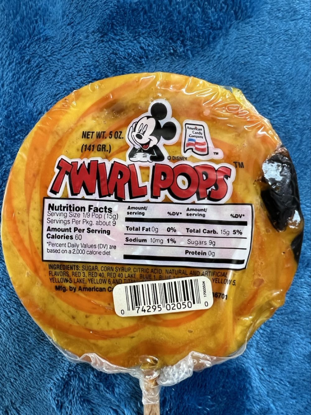 144) Vintage, Twirl Pops, Donald Duck, Lollipop Candy Never Opened no cracks  plush collectible [Barcode 074295020500] - Main Image 3