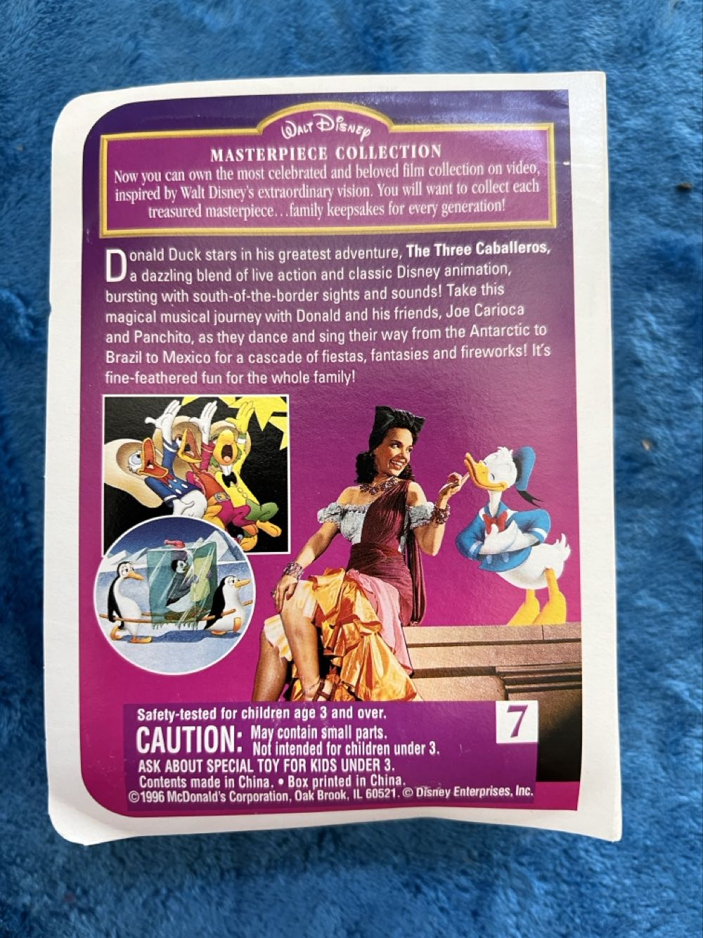 164) 1996 McDonald’s Walt Disney Masterpiece The Three Caballeros Happy Meal Toy  plush collectible - Main Image 3