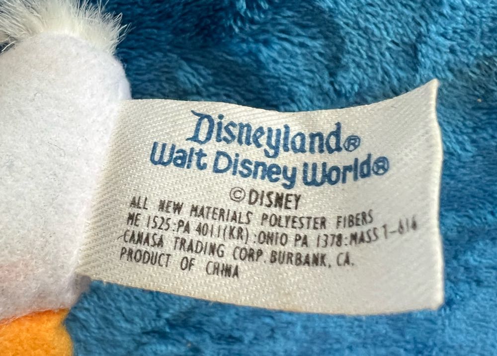 180) Disney Donald Duck Plushy Keychain (w/o original price tag) 1990s  plush collectible - Main Image 3