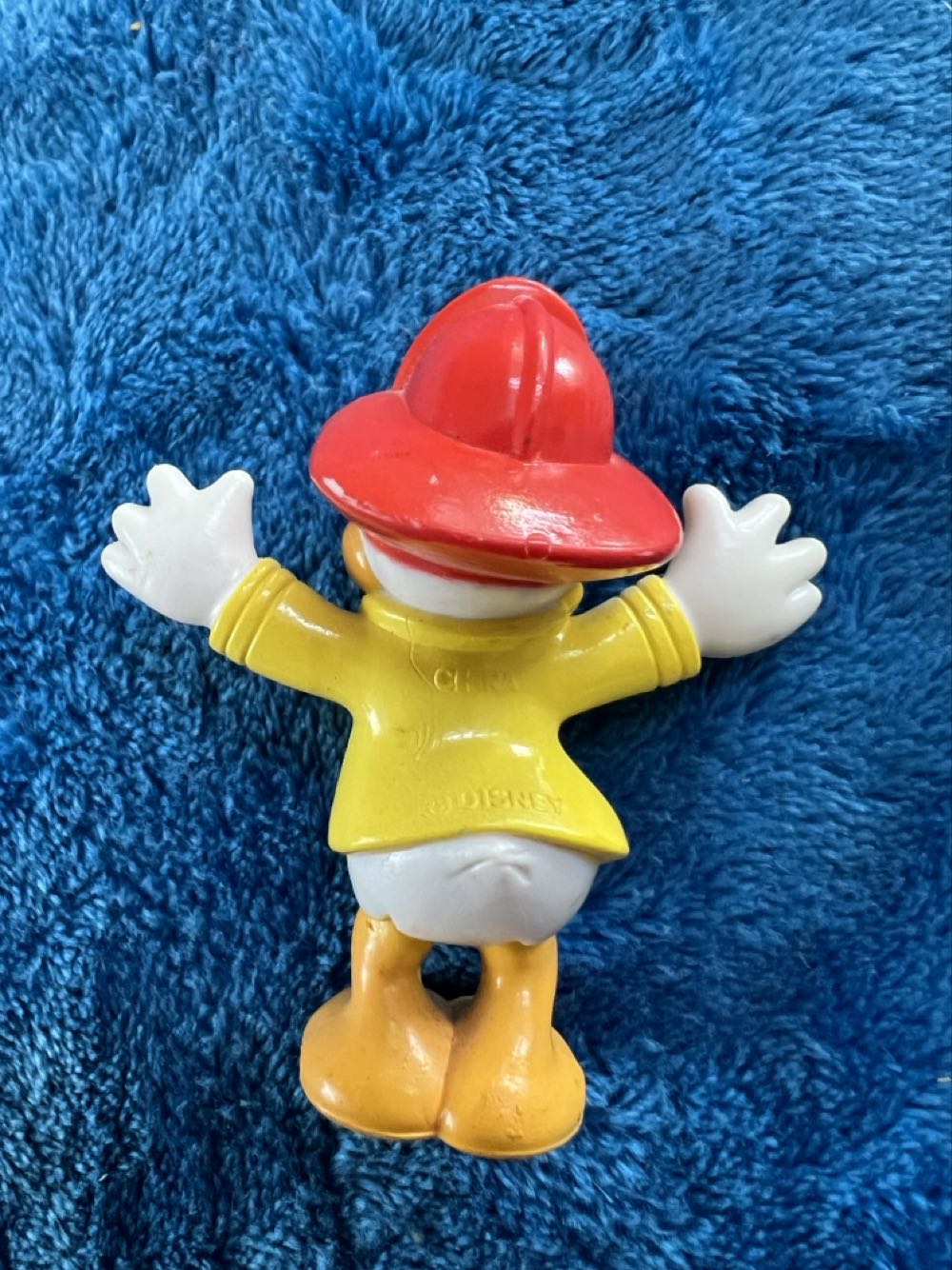 184) Vintage Disney Duck Tales Dewey Duck Fireman Firefighter 2.25” CollectibleFigure  plush collectible - Main Image 2