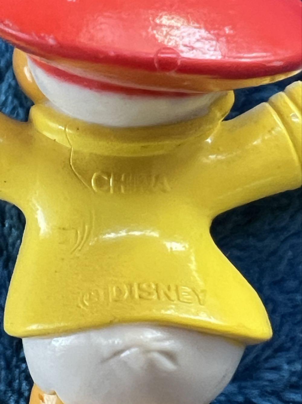 184) Vintage Disney Duck Tales Dewey Duck Fireman Firefighter 2.25” CollectibleFigure  plush collectible - Main Image 3