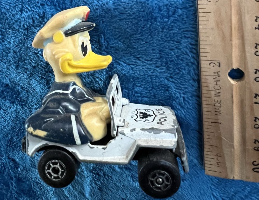204) Vintage Matchbox Lesney Die Cast Disney Series #5&6 Donald Duck Police Car 1979  plush collectible - Main Image 3