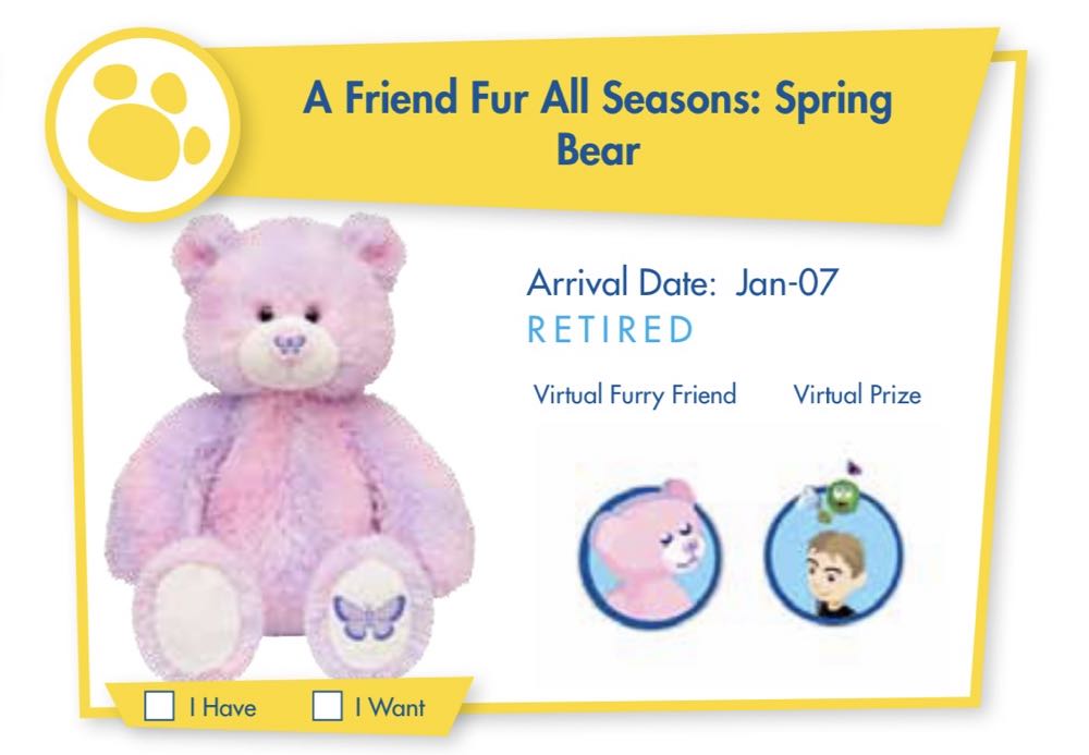 A Friend Fur All Seasons: Spring Bear 2007  plush collectible - Main Image 2