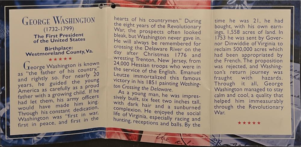 We The People #3 - George Washington  plush collectible [Barcode 015012610529] - Main Image 4