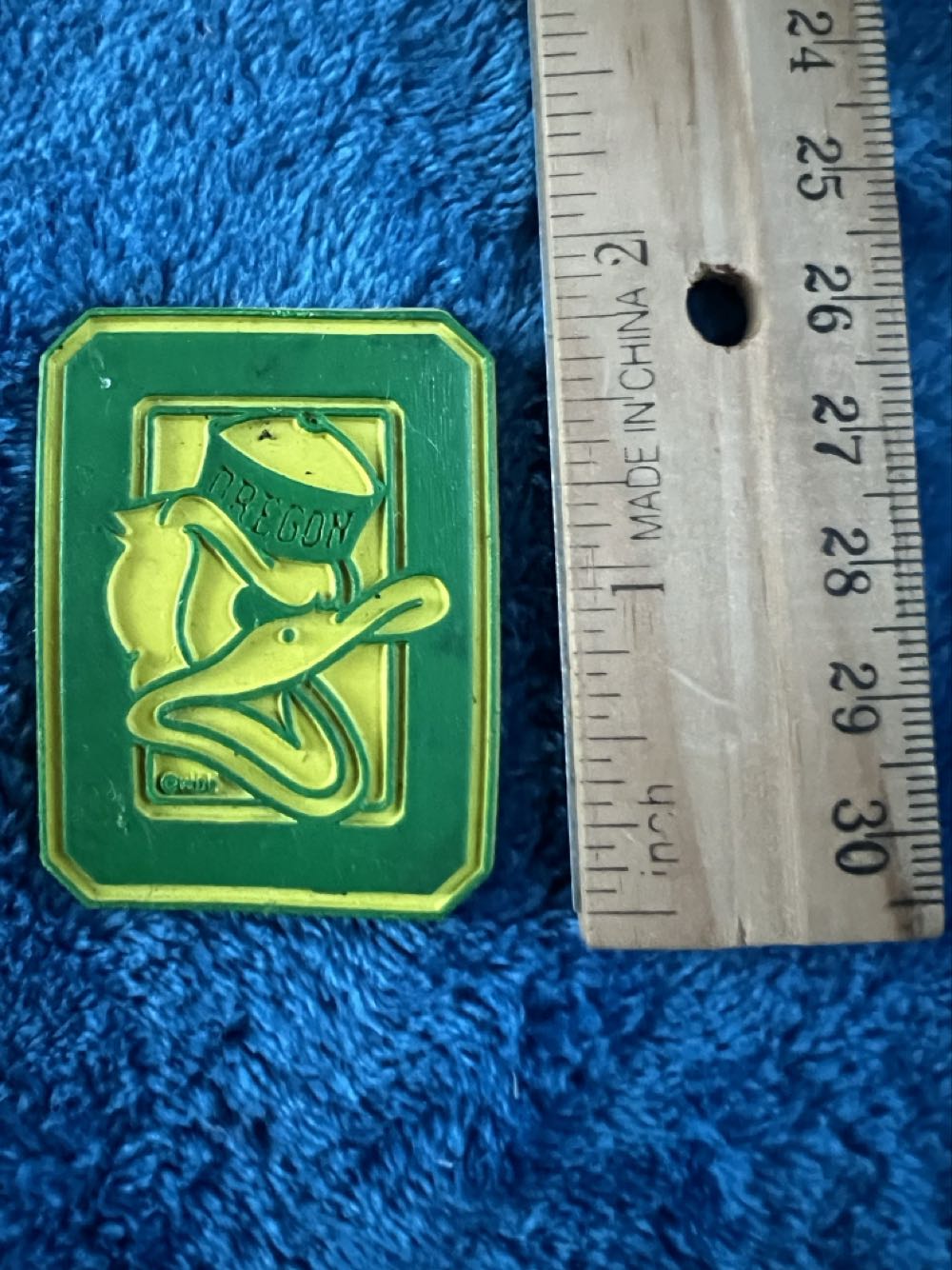 211) Duck Oregon green magnet Vintage Old  plush collectible - Main Image 2